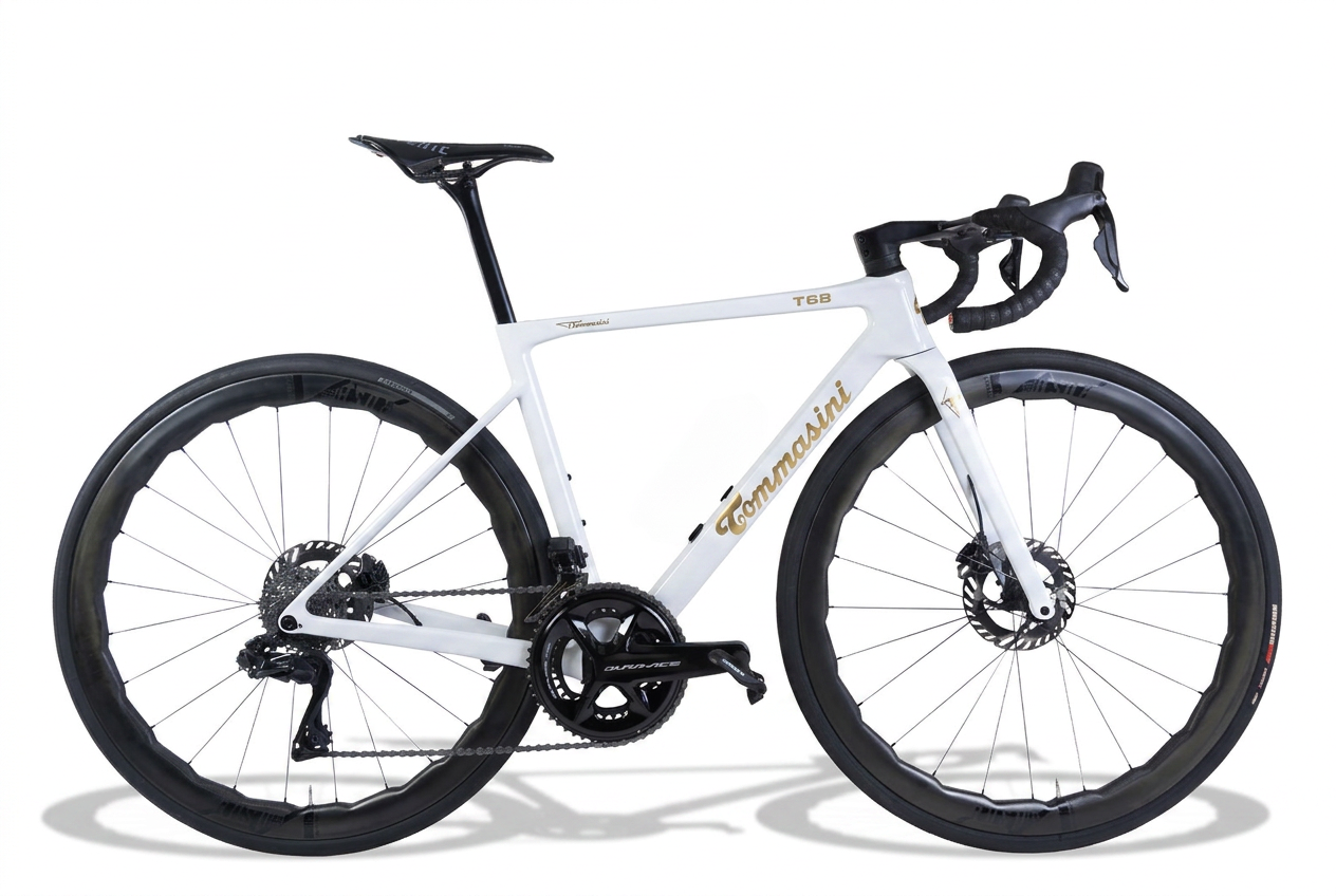 Tommasini T68 — Bianco Oro, Telaio Bianco · Decal Oro